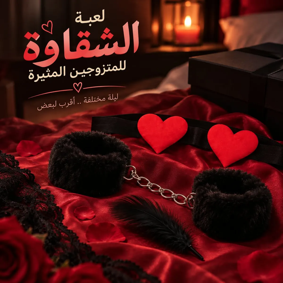 طقم الشقاوة كلابشات وريشة صغيرة وغماية عيون ستان - بيربل كريستالز